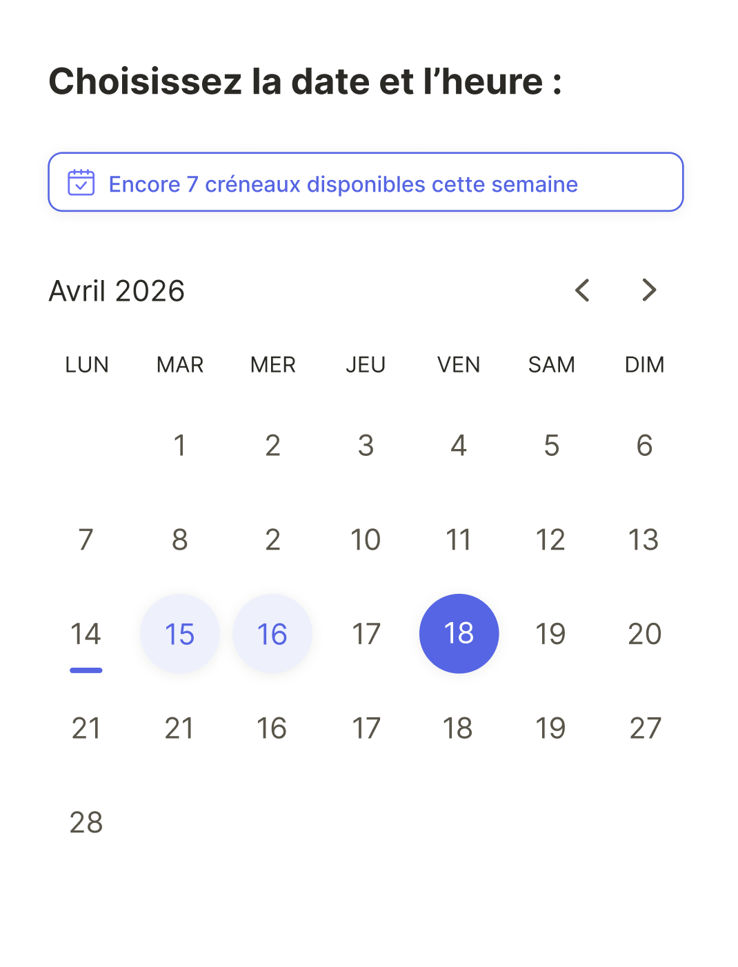 Prenez rendez-vous
